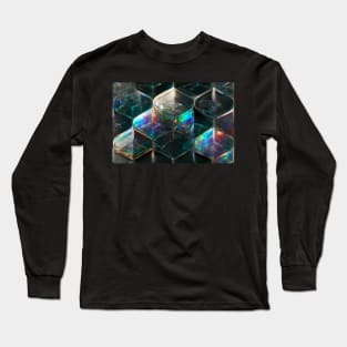 Holographic Pattern Long Sleeve T-Shirt